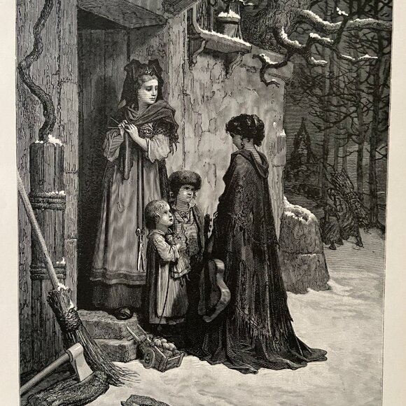 Gustave Dore, Antique Print, Woodcut Engraving - Picture 3 of 3